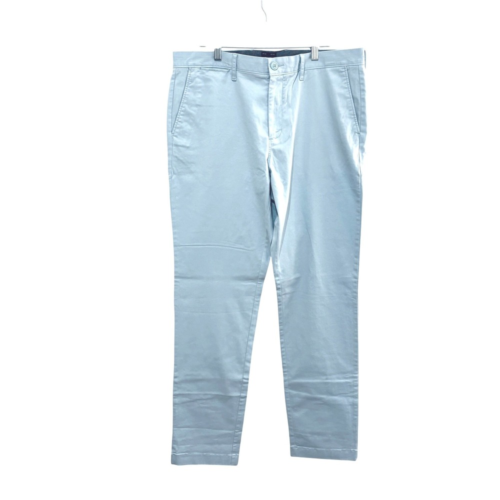 New J.Crew Chino Pants Men 34x33 Light Pale Blue 770 Straight Cotton Twill NWT